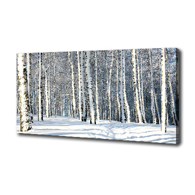 Canvas wall art Forest in winter