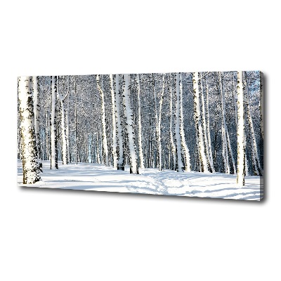 Canvas wall art Forest in winter