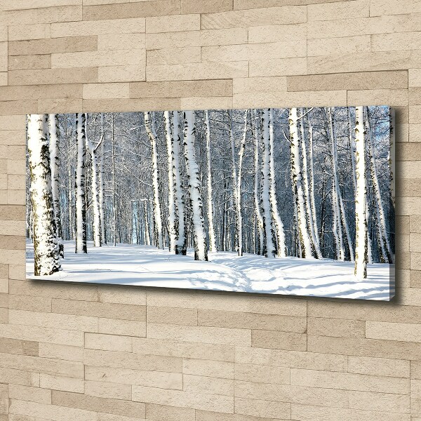 Canvas wall art Forest in winter