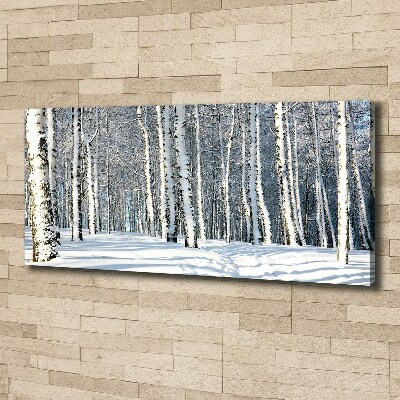 Canvas wall art Forest in winter