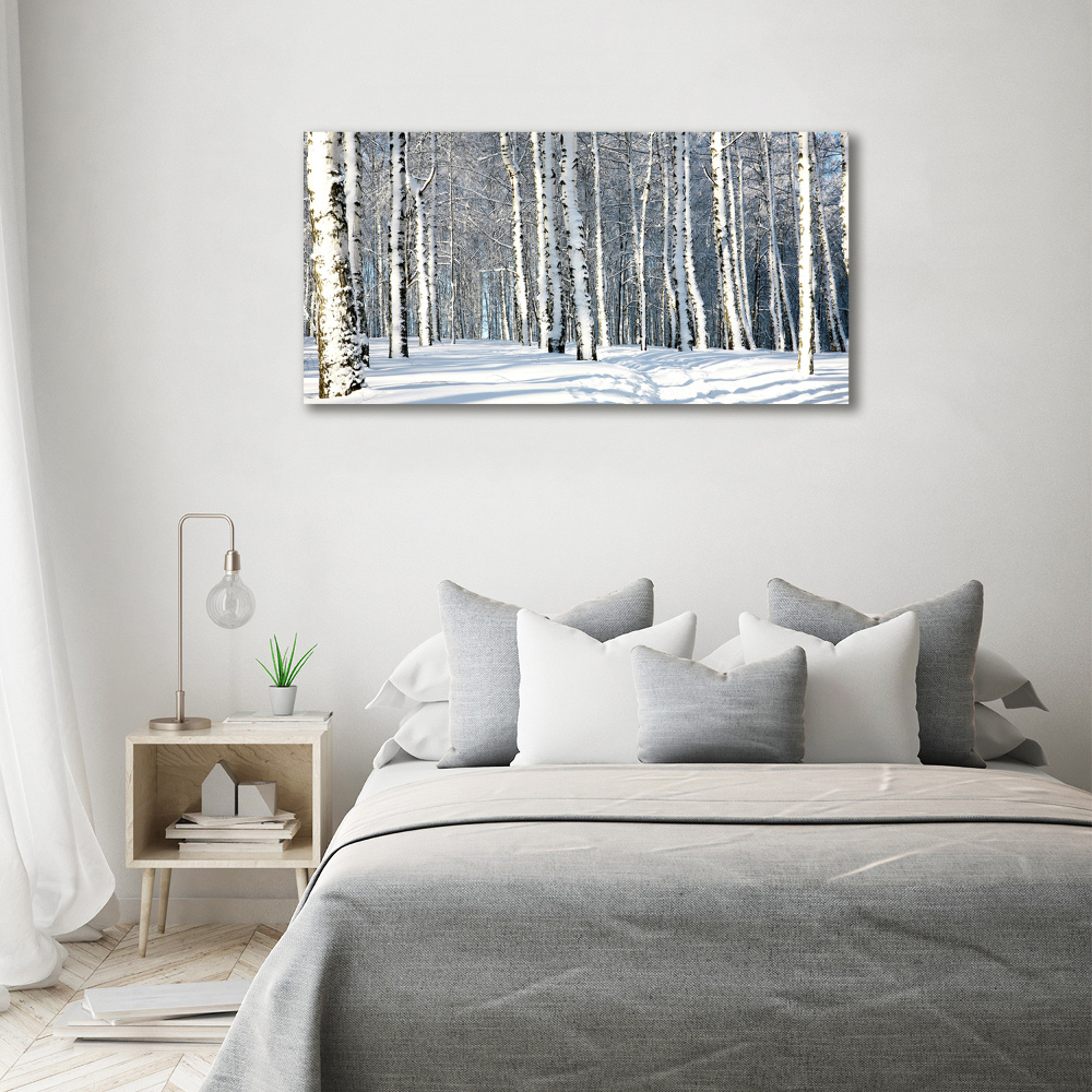 Canvas wall art Forest in winter