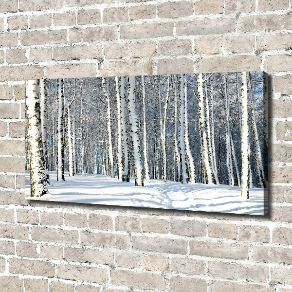 Canvas wall art Forest in winter