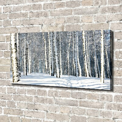 Canvas wall art Forest in winter