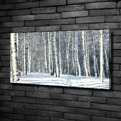 Canvas wall art Forest in winter