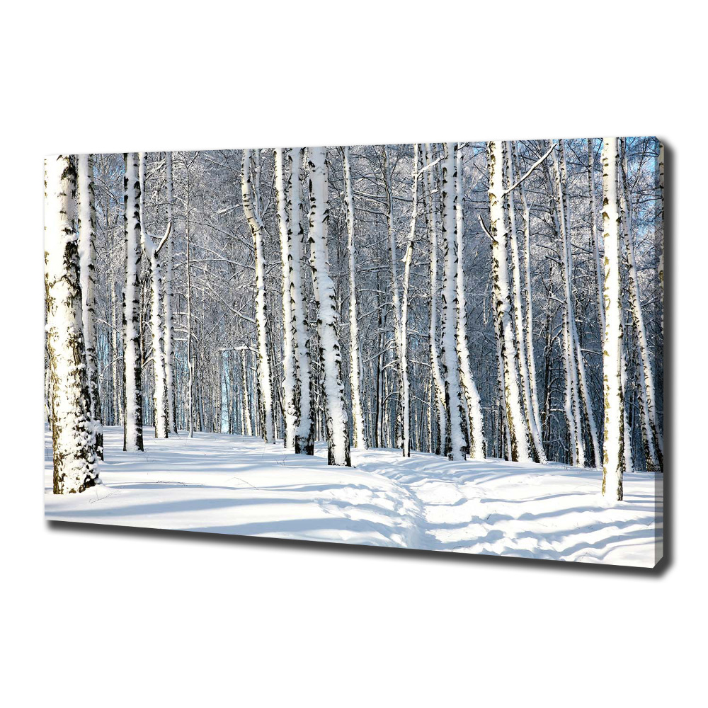 Canvas wall art Forest in winter