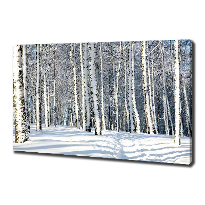 Canvas wall art Forest in winter