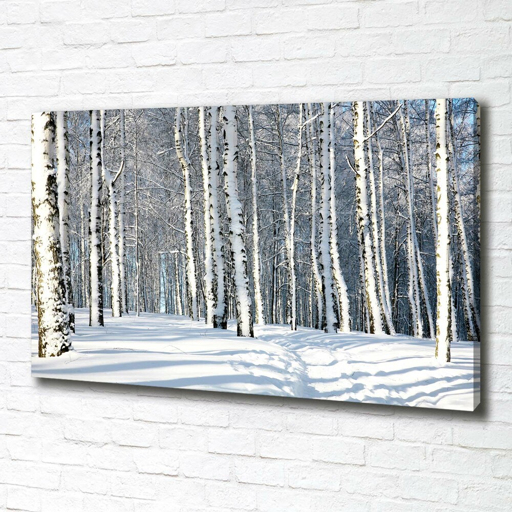 Canvas wall art Forest in winter