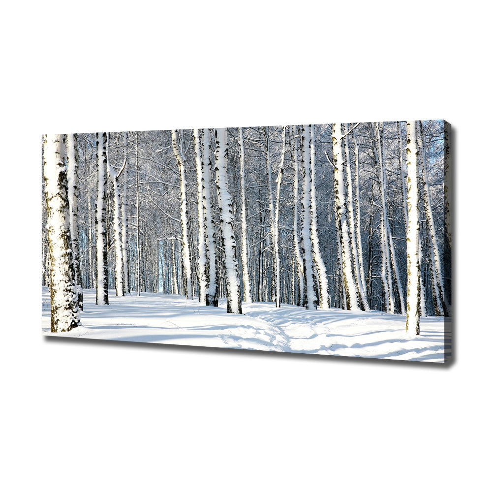 Canvas wall art Forest in winter