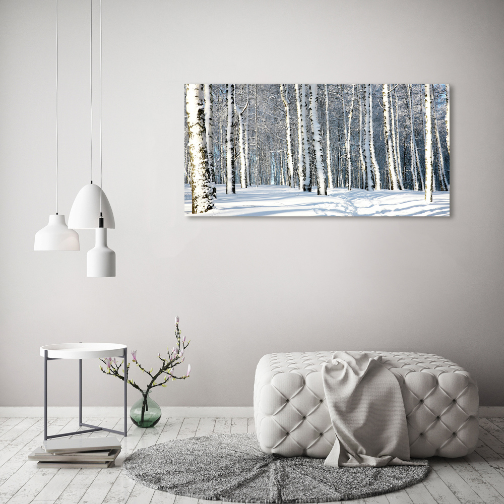 Canvas wall art Forest in winter