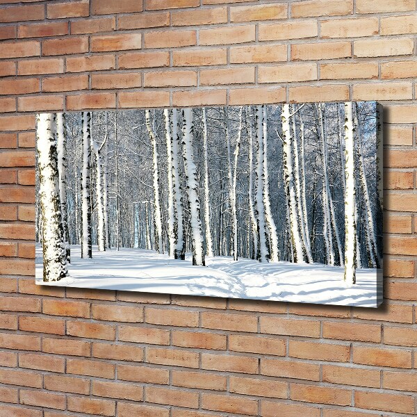 Canvas wall art Forest in winter