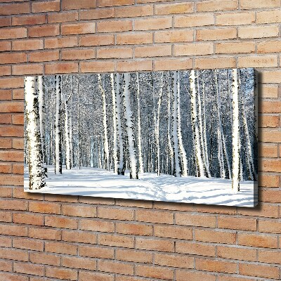 Canvas wall art Forest in winter