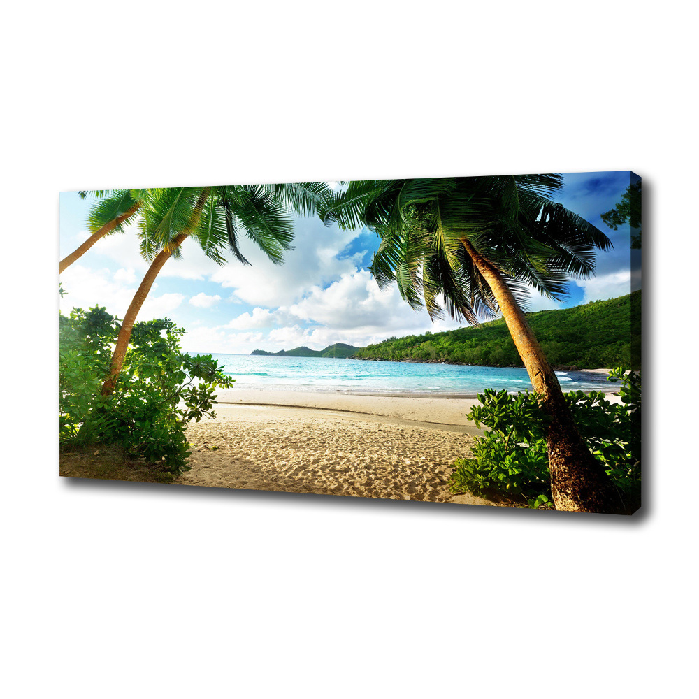 Canvas wall art Palms on the beach