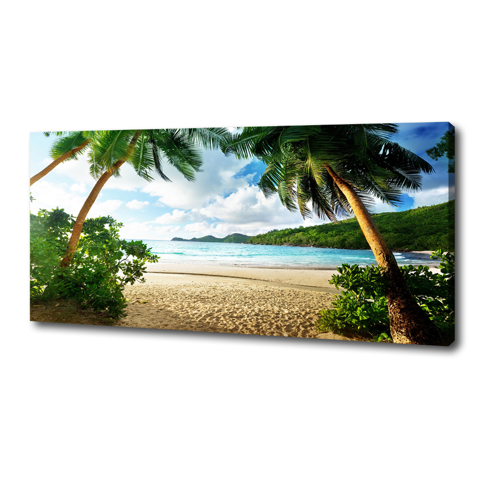 Canvas wall art Palms on the beach