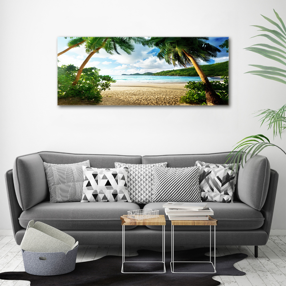 Canvas wall art Palms on the beach