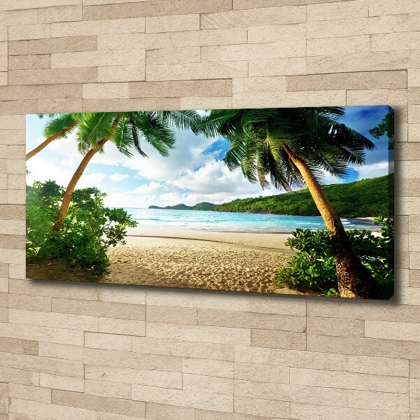 Canvas wall art Palms on the beach