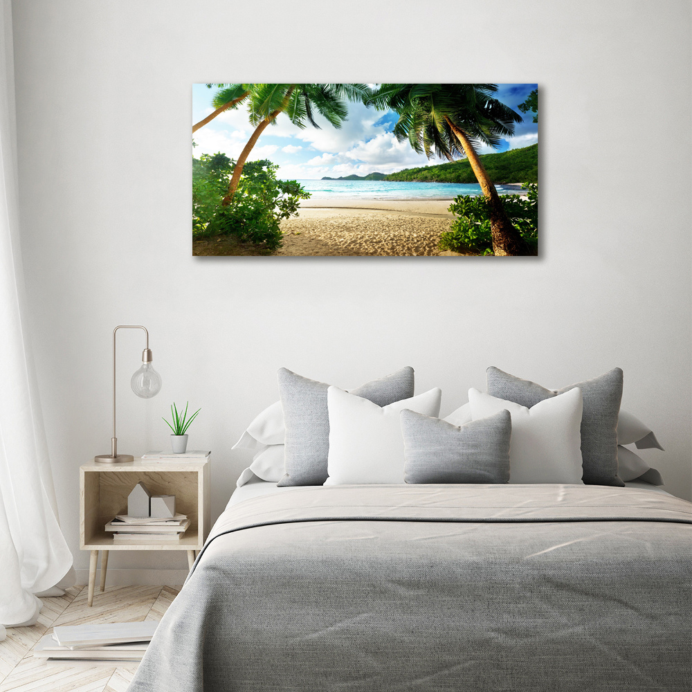 Canvas wall art Palms on the beach