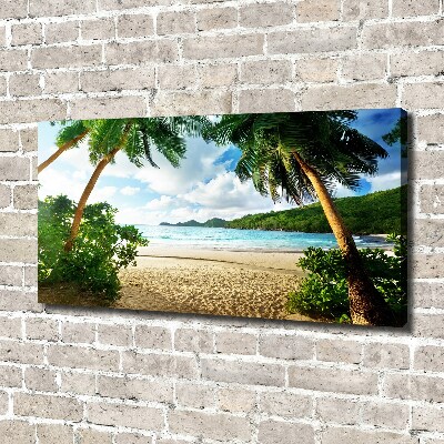 Canvas wall art Palms on the beach