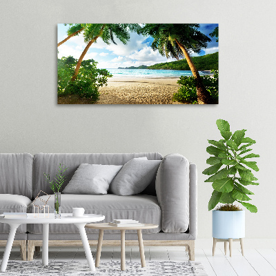 Canvas wall art Palms on the beach