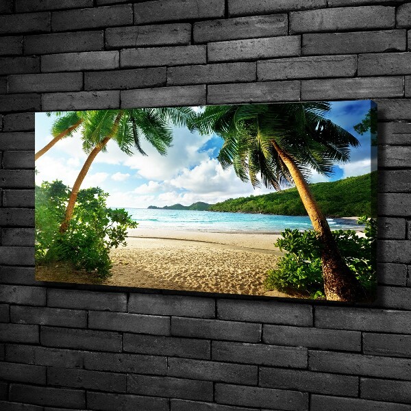 Canvas wall art Palms on the beach