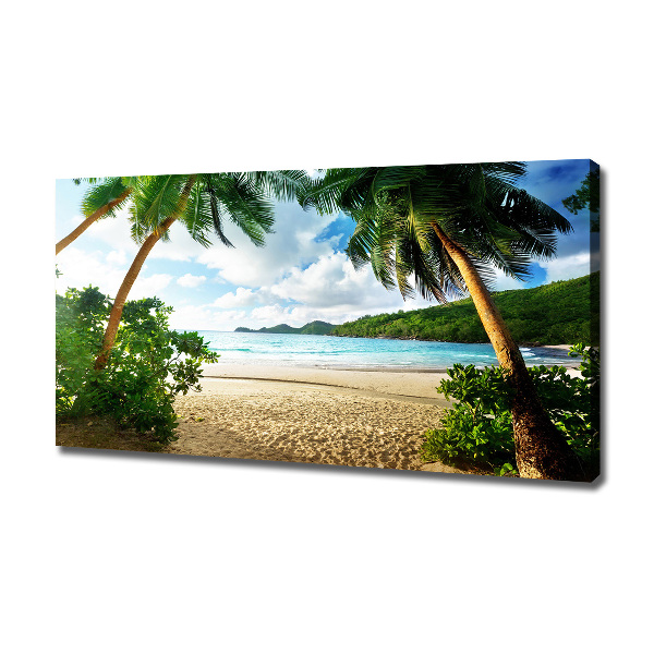 Canvas wall art Palms on the beach