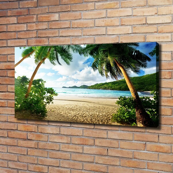 Canvas wall art Palms on the beach