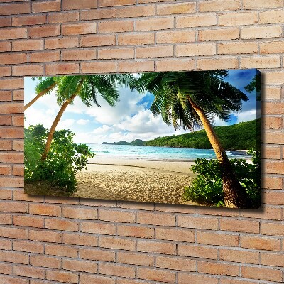 Canvas wall art Palms on the beach