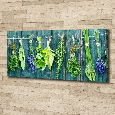 Canvas wall art Herbs on a string