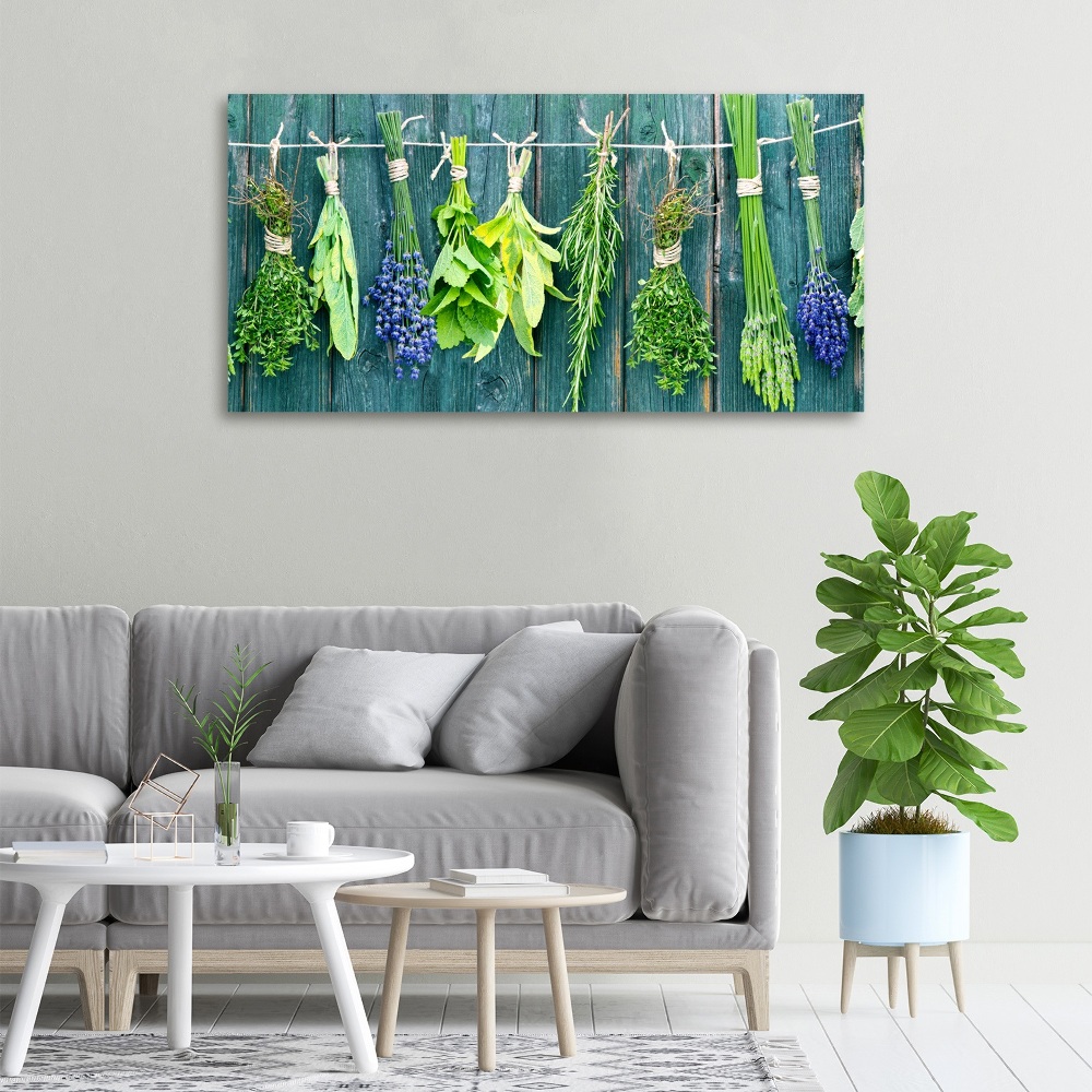 Canvas wall art Herbs on a string