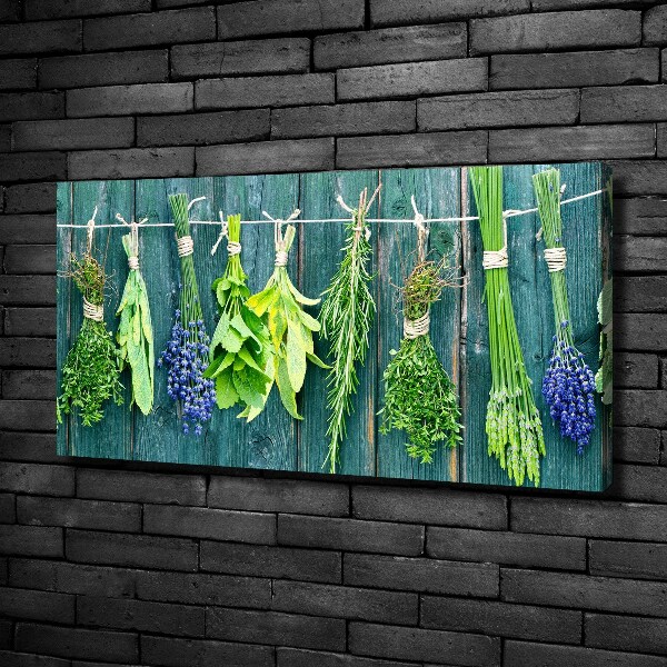 Canvas wall art Herbs on a string