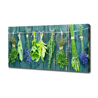 Canvas wall art Herbs on a string