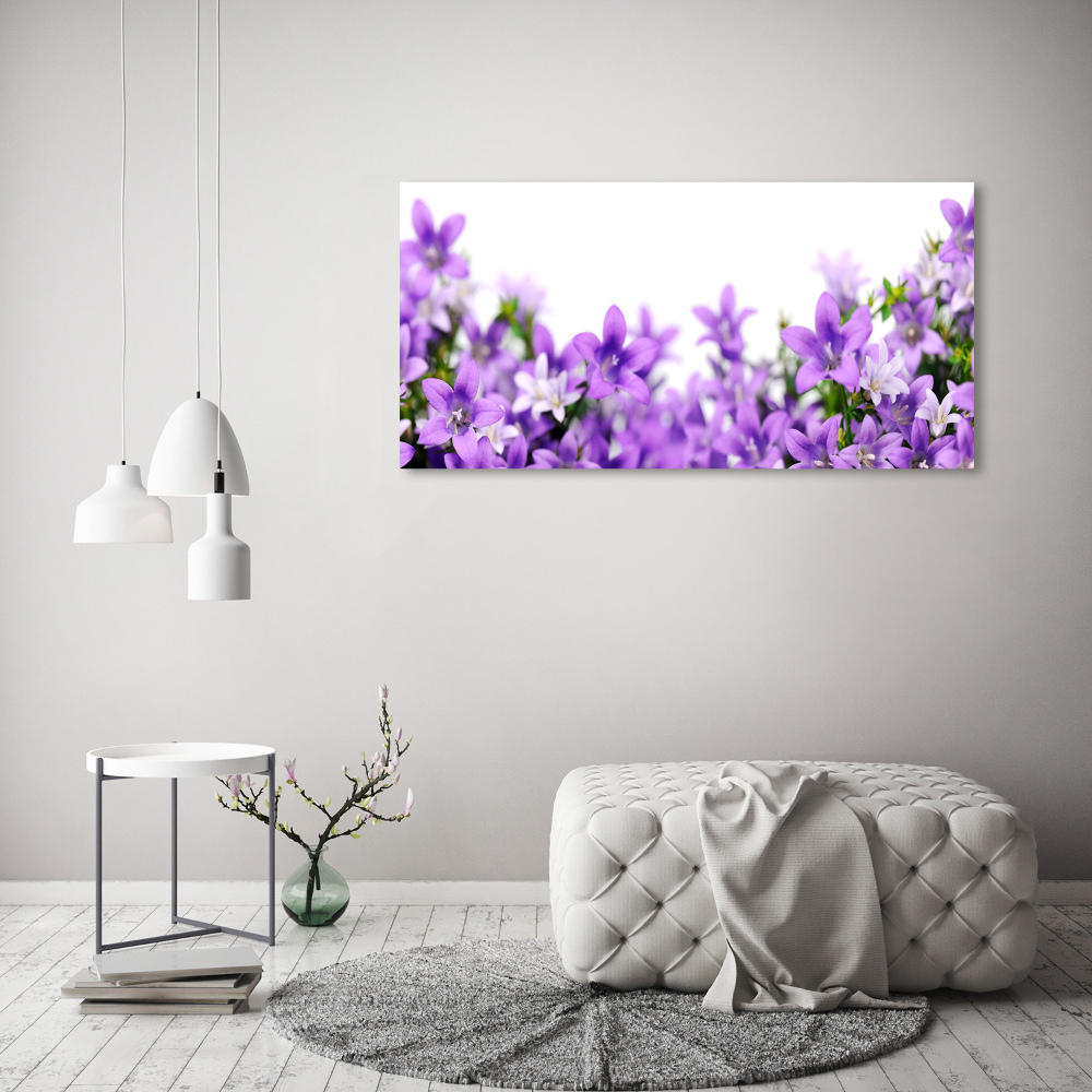 Canvas wall art Purple bells