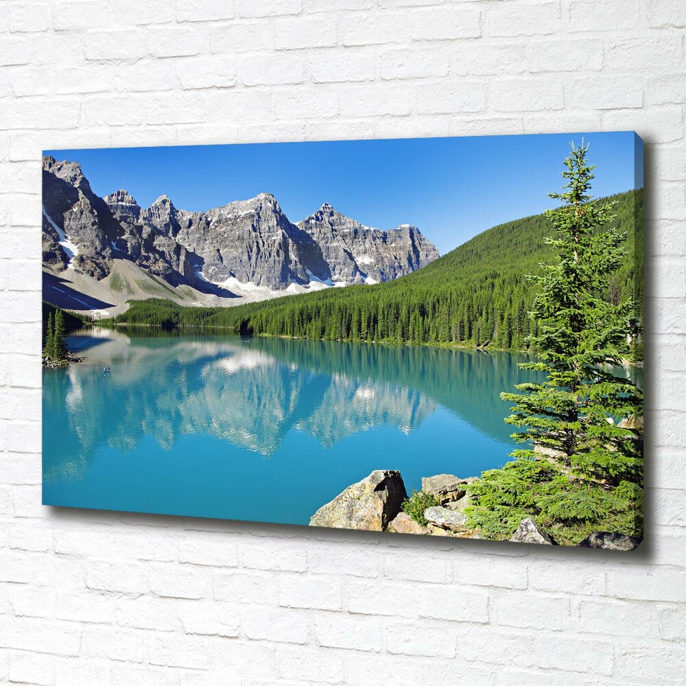 Canvas wall art Lake in the mountains