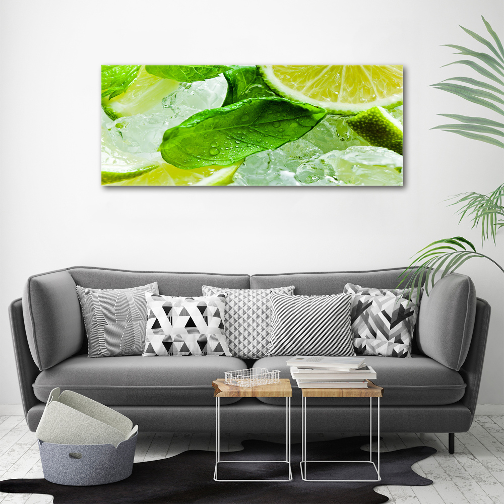 Canvas wall art Ice lime