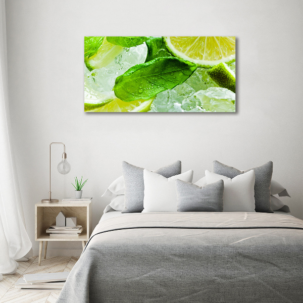 Canvas wall art Ice lime