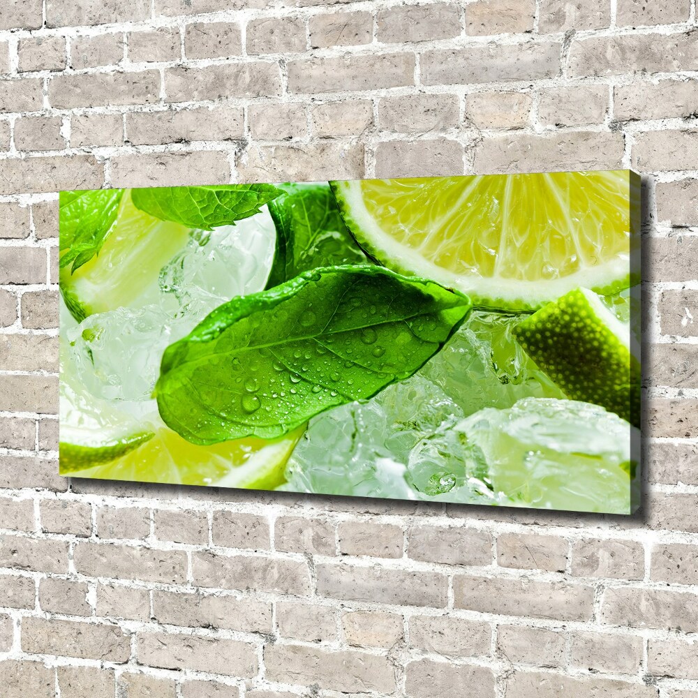 Canvas wall art Ice lime