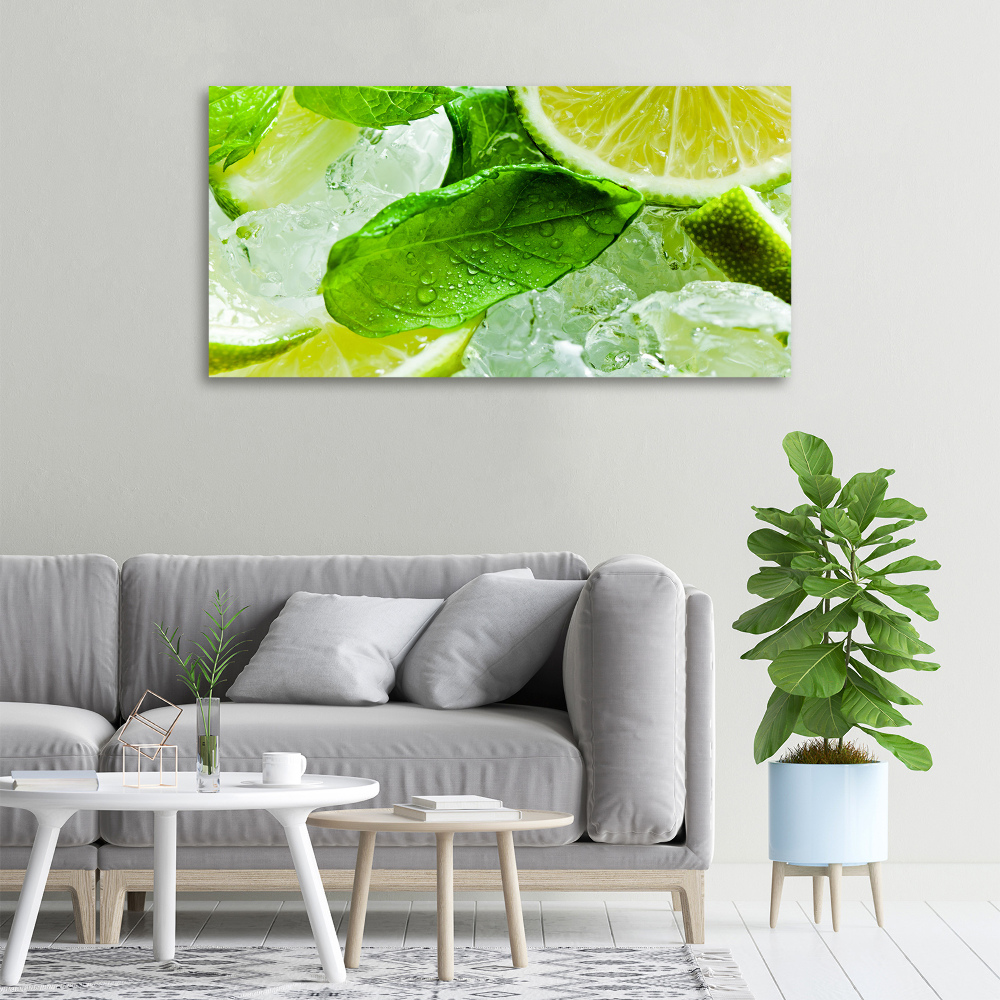 Canvas wall art Ice lime