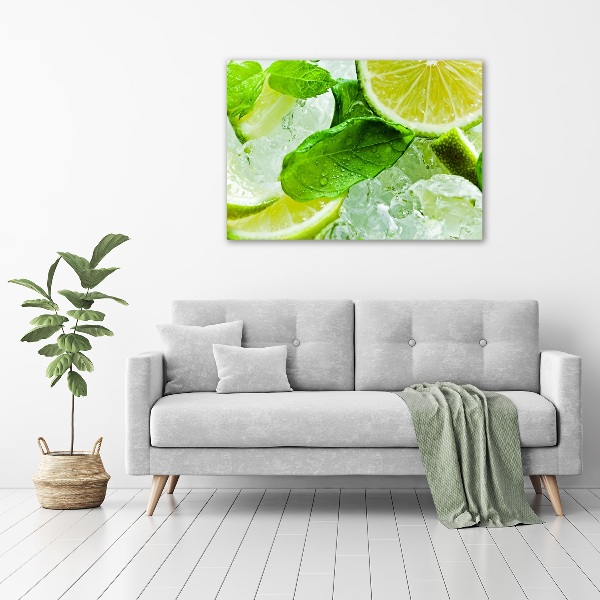 Canvas wall art Ice lime