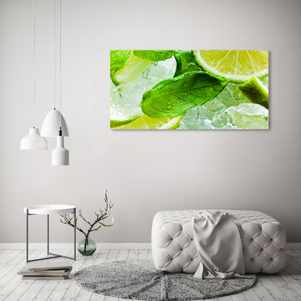 Canvas wall art Ice lime