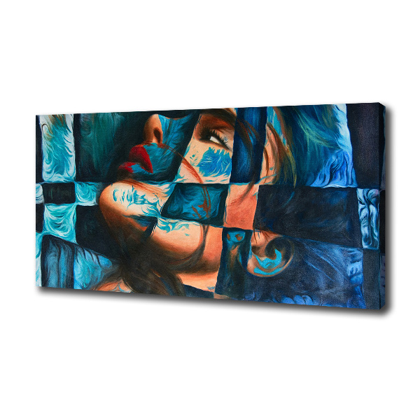 Canvas wall art Woman abstraction