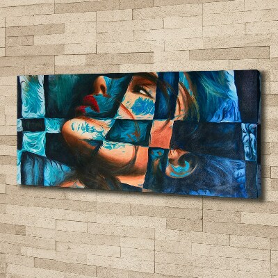 Canvas wall art Woman abstraction