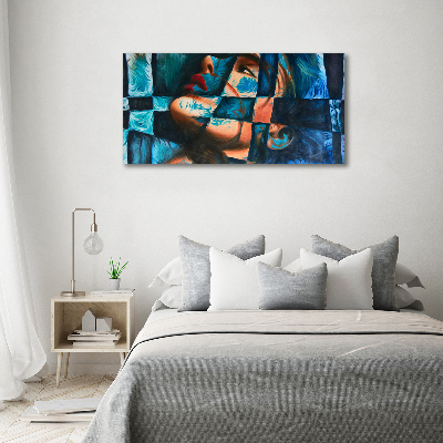 Canvas wall art Woman abstraction