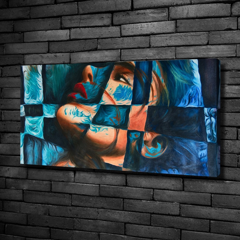 Canvas wall art Woman abstraction