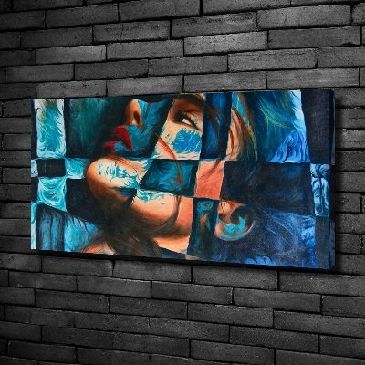 Canvas wall art Woman abstraction