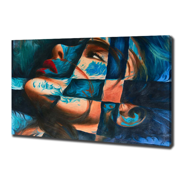 Canvas wall art Woman abstraction