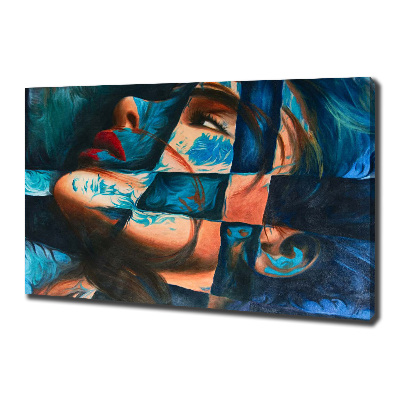 Canvas wall art Woman abstraction