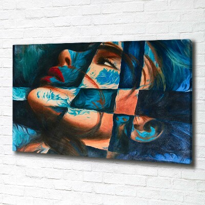 Canvas wall art Woman abstraction