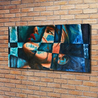 Canvas wall art Woman abstraction