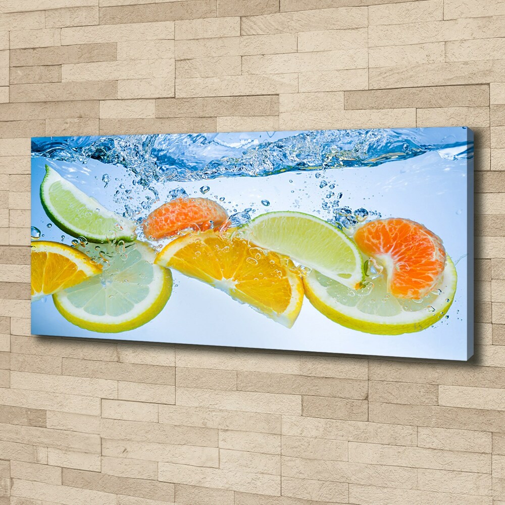 Canvas wall art Citruses under water