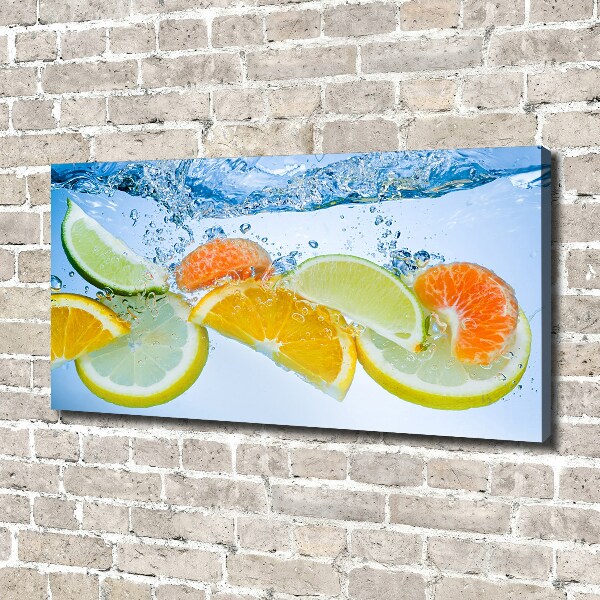 Canvas wall art Citruses under water