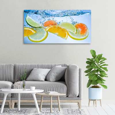 Canvas wall art Citruses under water